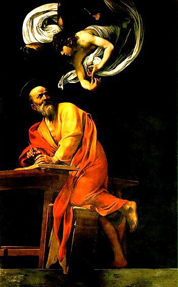 Caravaggio in Rome, The Inspiration of Saint Matthew