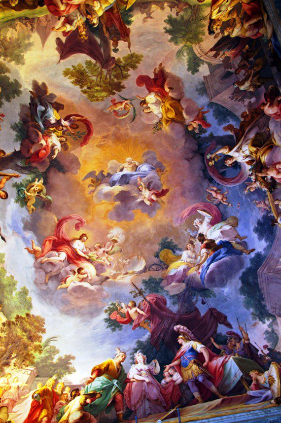 ceiling detail at Caserta Palace