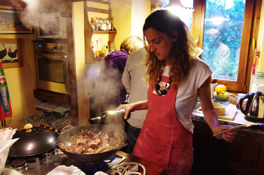 cooking school at organic farm in umbria