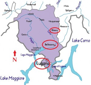 map of Ticino