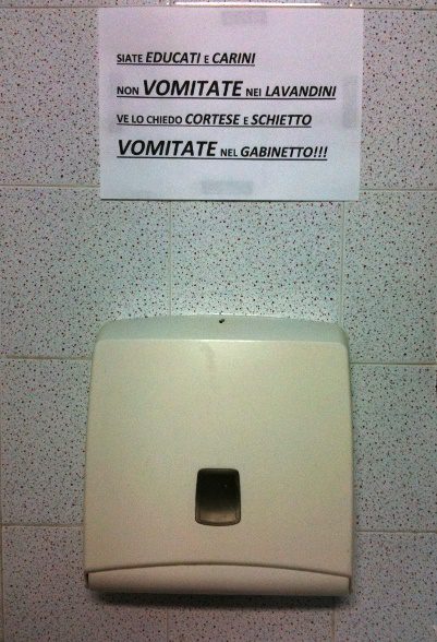 Italian bathroom poetry