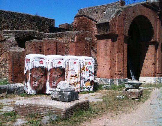 These relics were recently uncovered at Ostia and fully restored to their original beauty. The ancient Romans were geniuses at bathroom solutions.